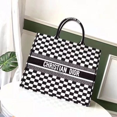 Wholesale Luxury Christian Dior Book Tote Black And White Bag M1286