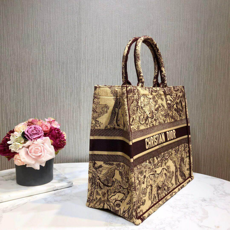 Wholesale Luxury Christian Dior Book Tote Black Toile De Jouy Bag M1286 - Image 5