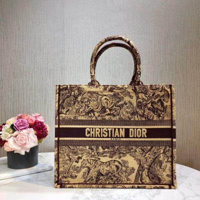 Wholesale Luxury Christian Dior Book Tote Black Toile De Jouy Bag M1286