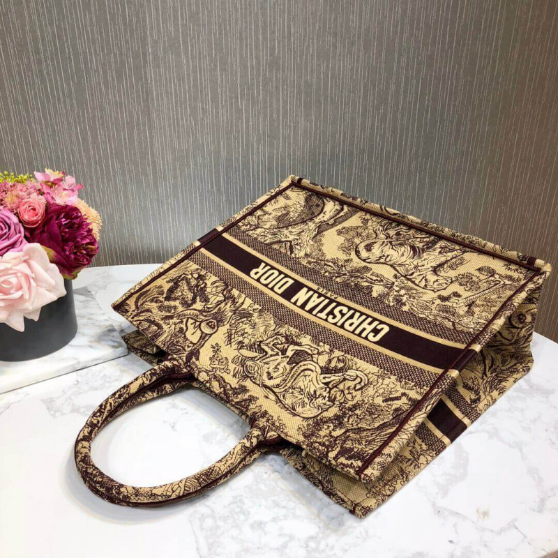 Wholesale Luxury Christian Dior Book Tote Black Toile De Jouy Bag M1286 - Image 6