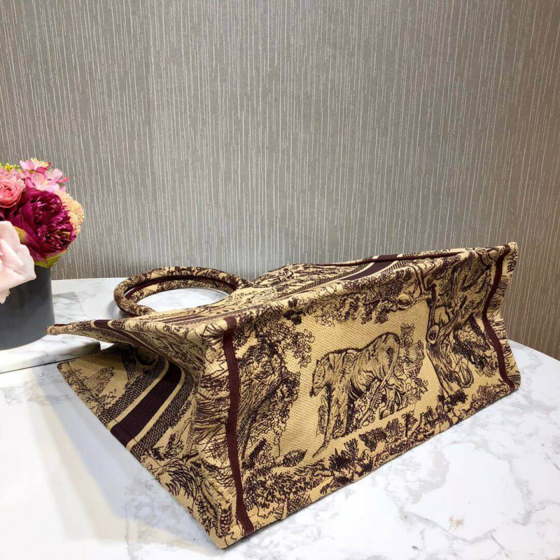 Wholesale Luxury Christian Dior Book Tote Black Toile De Jouy Bag M1286 - Image 7