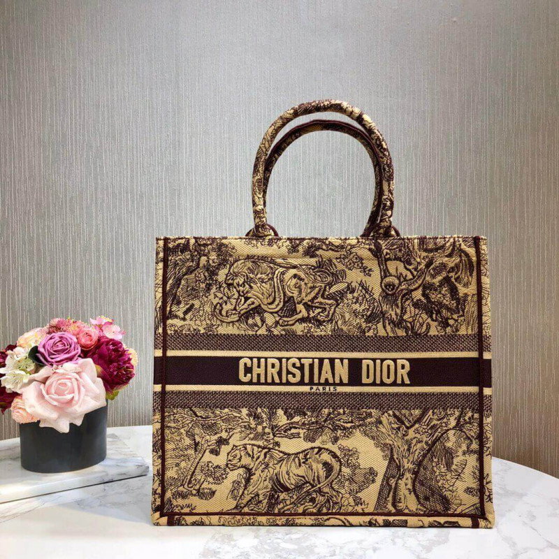 Wholesale Luxury Christian Dior Book Tote Black Toile De Jouy Bag M1286