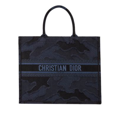 Wholesale Luxury Christian Dior Book Tote Blue Camouflage Embroidery M1286