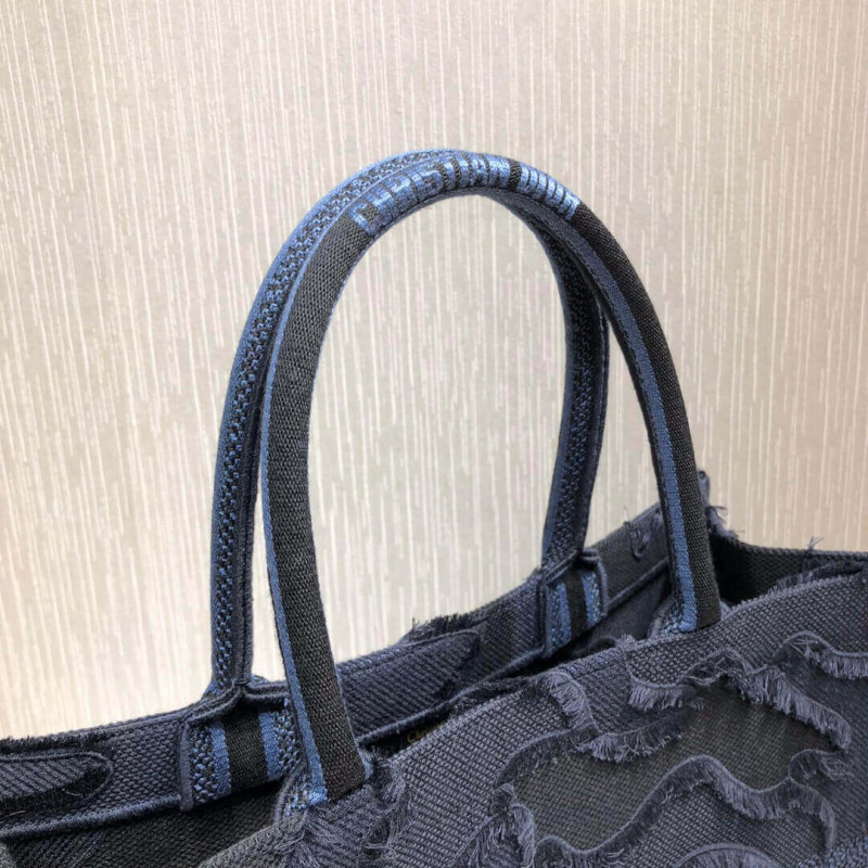 Wholesale Luxury Christian Dior Book Tote Blue Camouflage Embroidery M1286 - Image 6