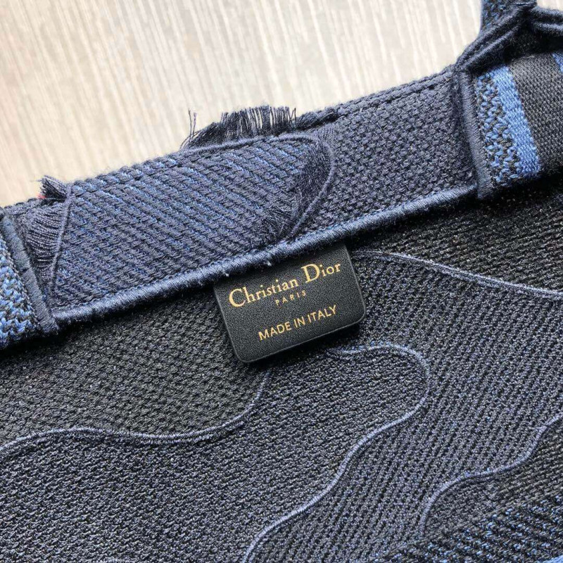 Wholesale Luxury Christian Dior Book Tote Blue Camouflage Embroidery M1286 - Image 10