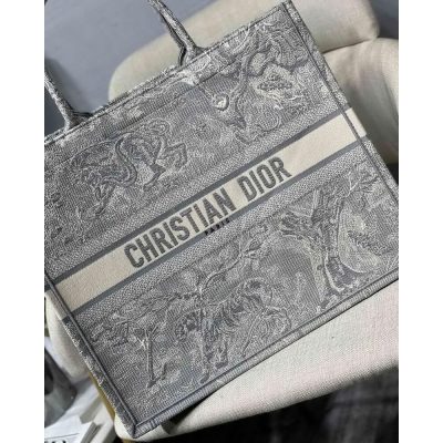 Alternative view of Wholesale Luxury Christian Dior Book Tote Grey Toile De Jouy Bag M1286