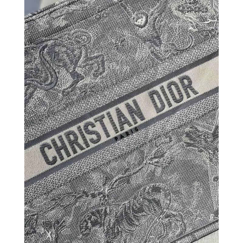 Wholesale Luxury Christian Dior Book Tote Grey Toile De Jouy Bag M1286 - Image 3