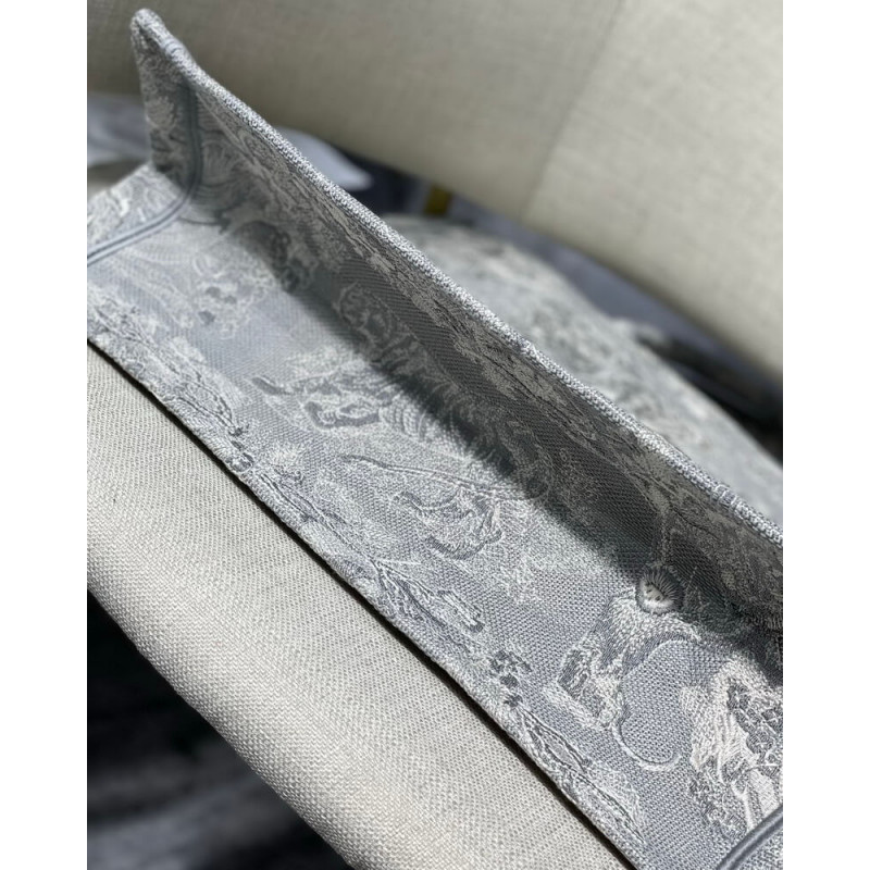 Wholesale Luxury Christian Dior Book Tote Grey Toile De Jouy Bag M1286 - Image 8