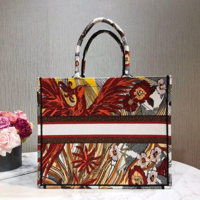 Alternative view of Wholesale Luxury Christian Dior Book Tote Multicolor Phoenix Embroidery M1286