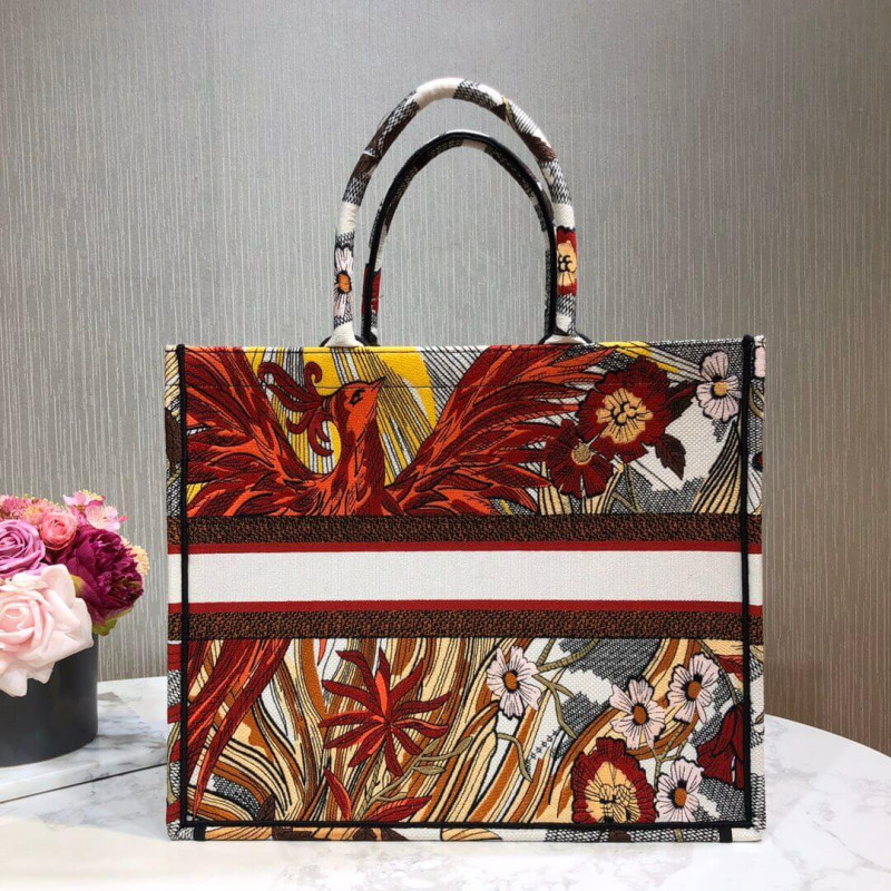 Wholesale Luxury Christian Dior Book Tote Multicolor Phoenix Embroidery M1286 - Image 2