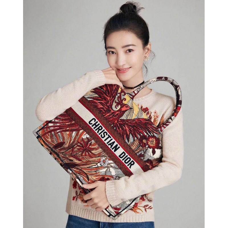 Wholesale Luxury Christian Dior Book Tote Multicolor Phoenix Embroidery M1286 - Image 11