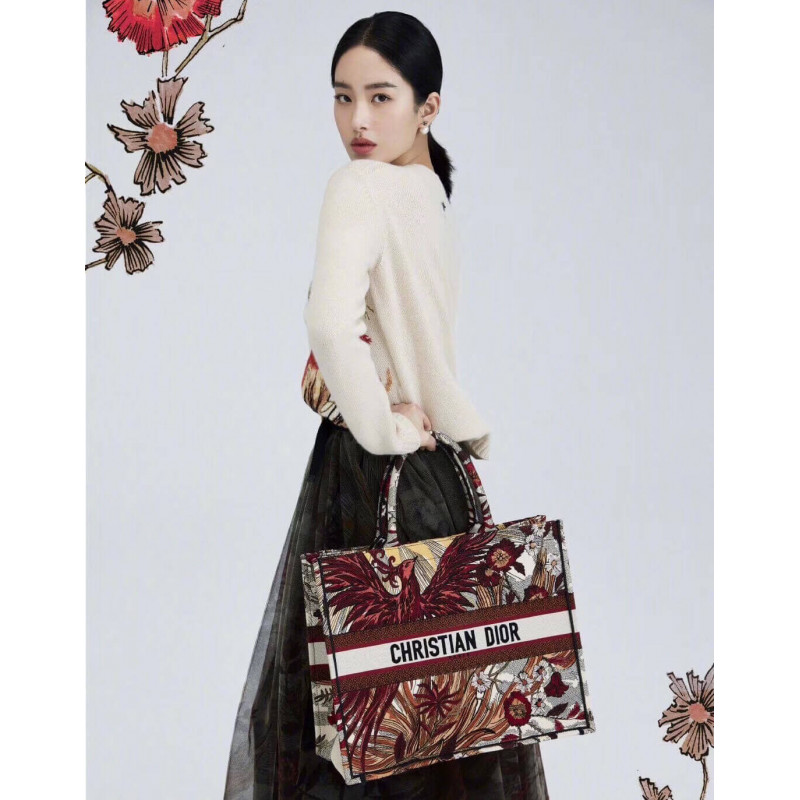Wholesale Luxury Christian Dior Book Tote Multicolor Phoenix Embroidery M1286 - Image 12