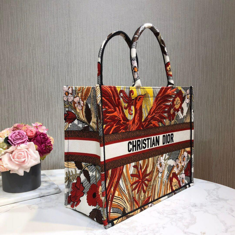 Wholesale Luxury Christian Dior Book Tote Multicolor Phoenix Embroidery M1286 - Image 3