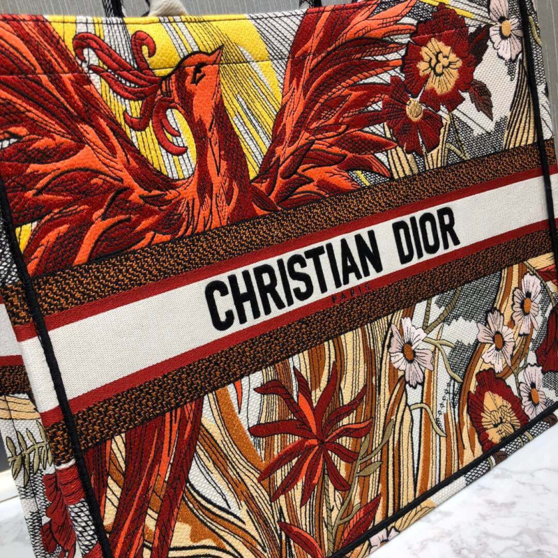 Wholesale Luxury Christian Dior Book Tote Multicolor Phoenix Embroidery M1286 - Image 4