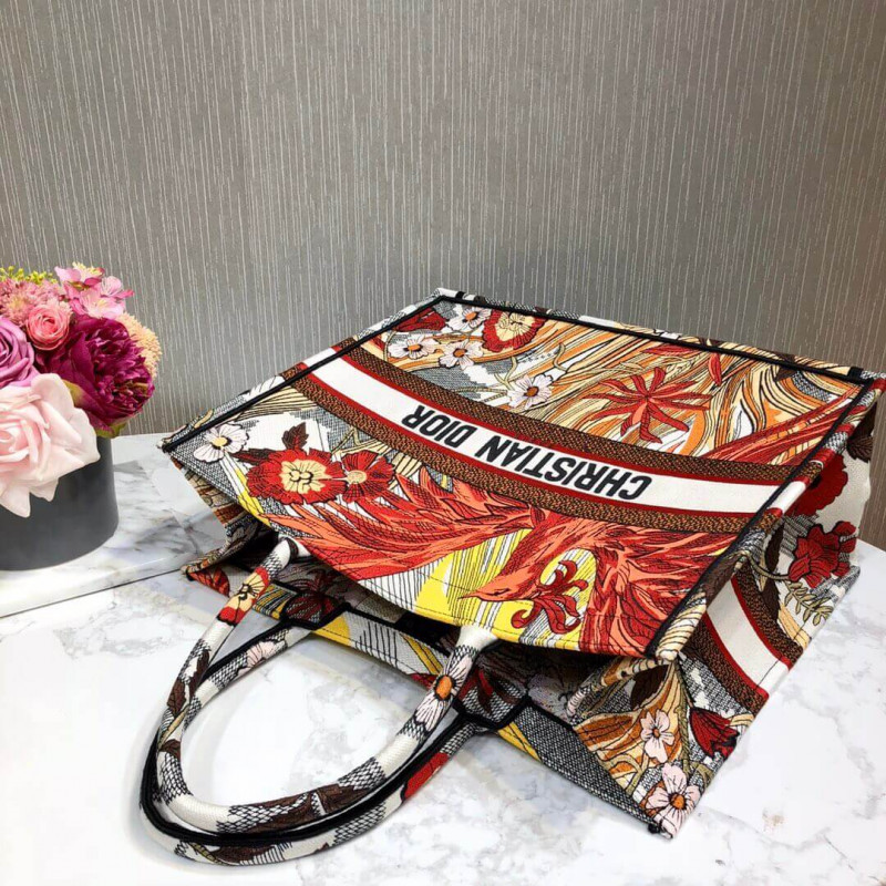 Wholesale Luxury Christian Dior Book Tote Multicolor Phoenix Embroidery M1286 - Image 6