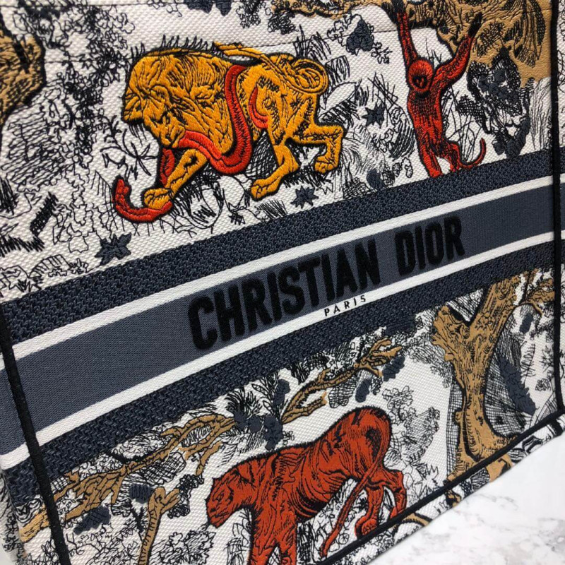 Wholesale Luxury Christian Dior Book Tote Multicolor Toile De Jouy Bag M1286 - Image 3