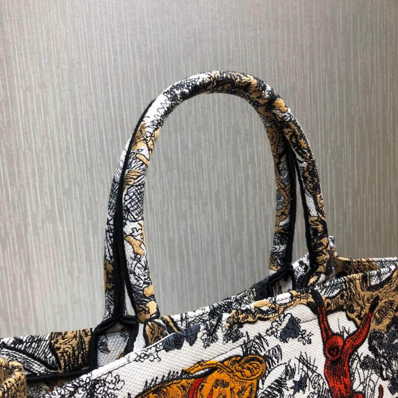 Wholesale Luxury Christian Dior Book Tote Multicolor Toile De Jouy Bag M1286 - Image 5