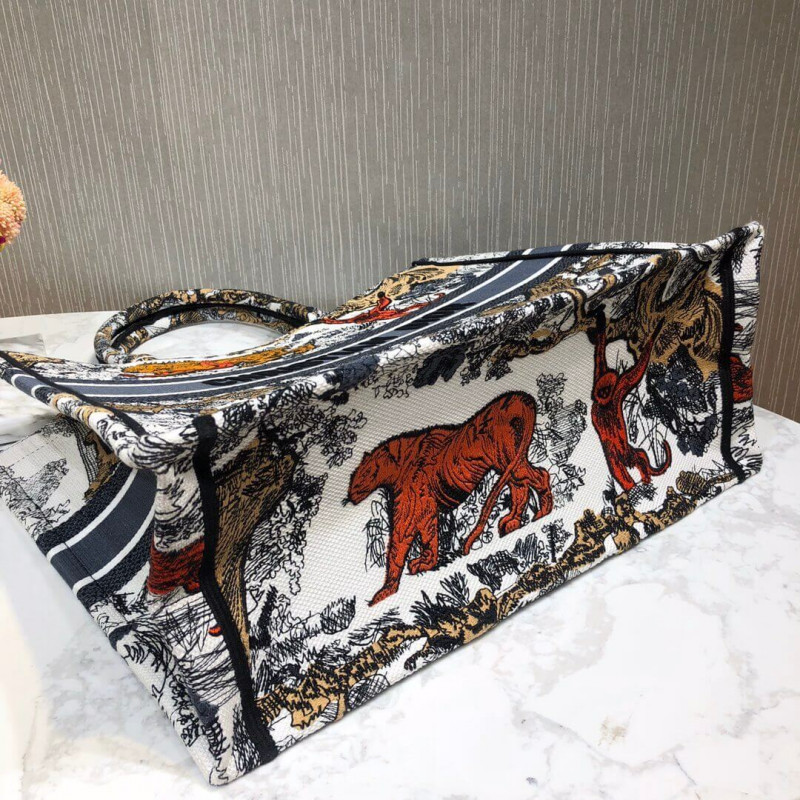 Wholesale Luxury Christian Dior Book Tote Multicolor Toile De Jouy Bag M1286 - Image 7