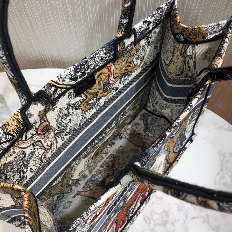 Wholesale Luxury Christian Dior Book Tote Multicolor Toile De Jouy Bag M1286 - Image 8