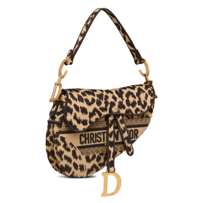 Wholesale Luxury Christian Dior Borsa Saddle Ricamo Mizza Beige Multicolore M0446