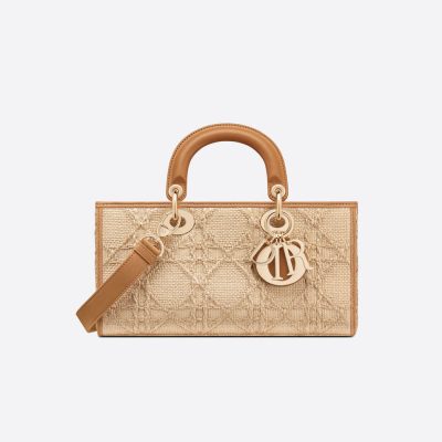 Wholesale Luxury Christian Dior Lady D-Joy Bag Natural Cannage Raffia M05400