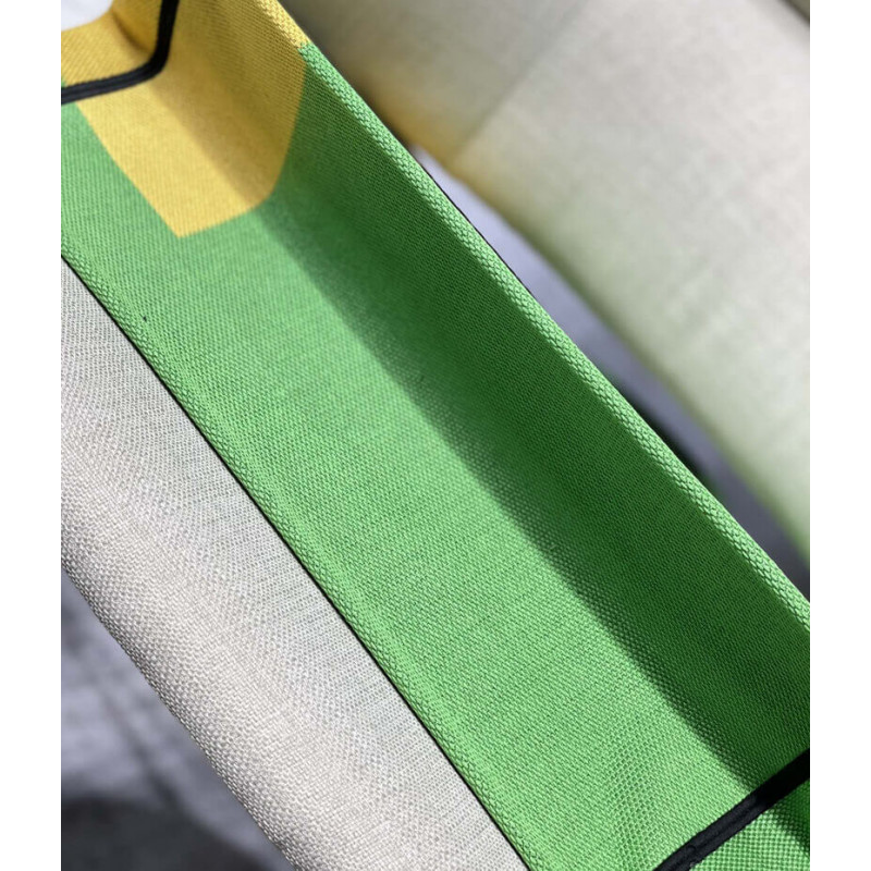 Wholesale Luxury Christian Dior Large Book Tote Bright Green And Orange D-Jungle Pop Embroidery M1286 - Image 8