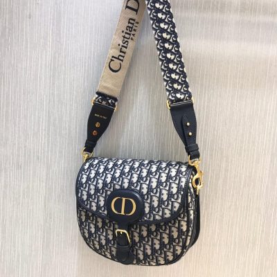 Wholesale Luxury Christian Dior Large Dior Bobby Bag In Blue Dior Oblique Jacquard M9320