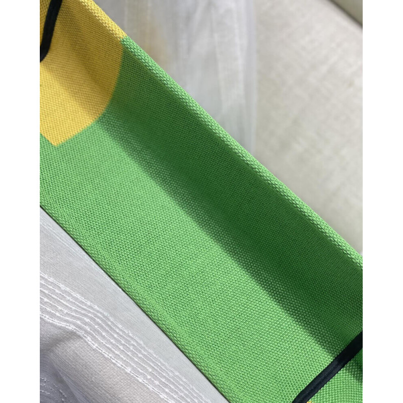 Wholesale Luxury Christian Dior Medium Book Tote Bright Green And Orange D-Jungle Pop Embroidery M1296 - Image 12