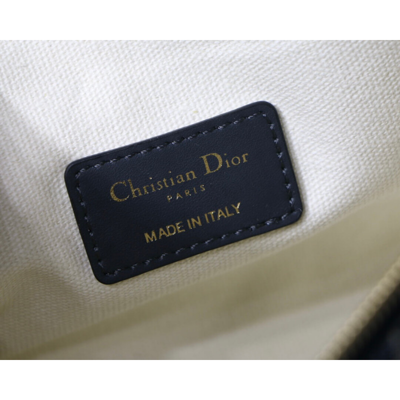 Wholesale Luxury Christian Dior Medium Diortravel Nomad Pouch In Blue Oblique Embroidery S5554 - Image 9