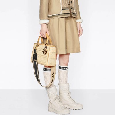 Alternative view of Wholesale Luxury Christian Dior Medium Lady Dior Bag Natural Cannage Raffia M0565