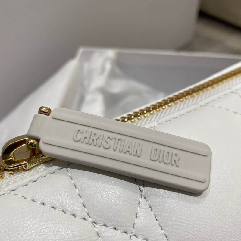 Wholesale Luxury Christian Dior Medium Vibe Hobo Bag M7201 White Cannage Lambskin - Image 10