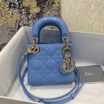 Alternative view of Wholesale Luxury Christian Dior Micro Lady Dior Bag In Patent Cannage Calfskin S0856