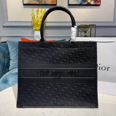 Wholesale Luxury Christian Dior Oblique Embossed Calfskin Leather Book Tote M1296