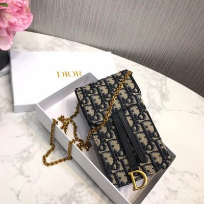 Alternative view of Wholesale Luxury Christian Dior Oblique Saddle Chain For Phone M019