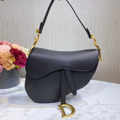 Alternative view of Wholesale Luxury Christian Dior Saddle Bag In Grained Calfskin M0446