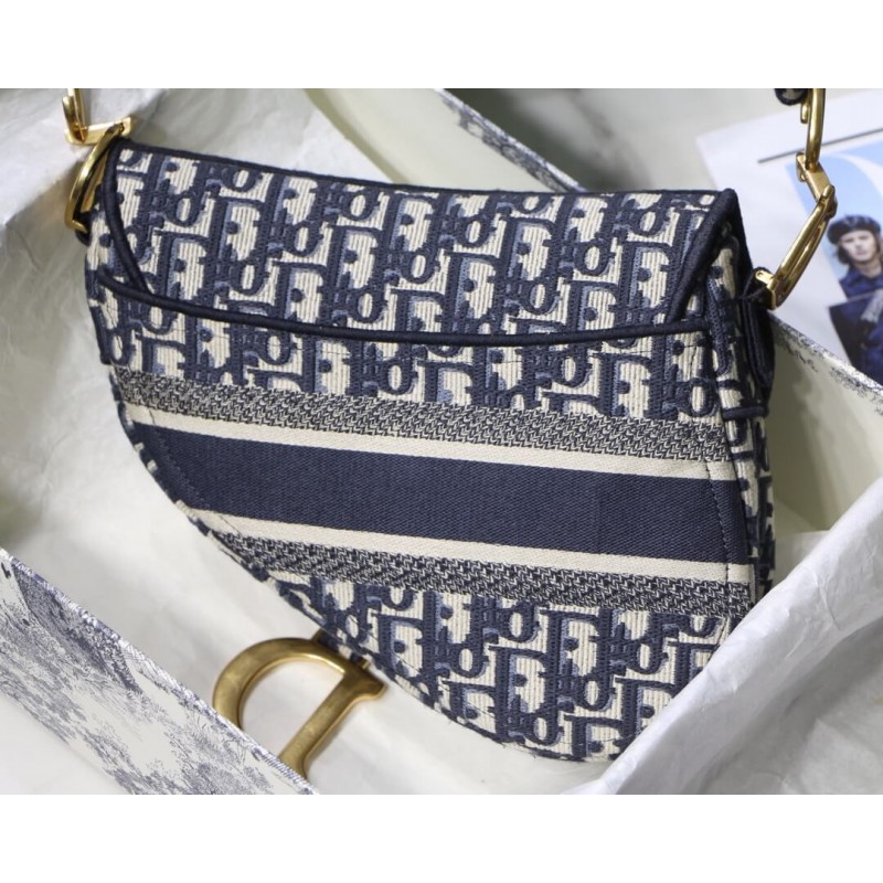 Wholesale Luxury Christian Dior Saddle Denim Canvas Bag M0446 - Image 6