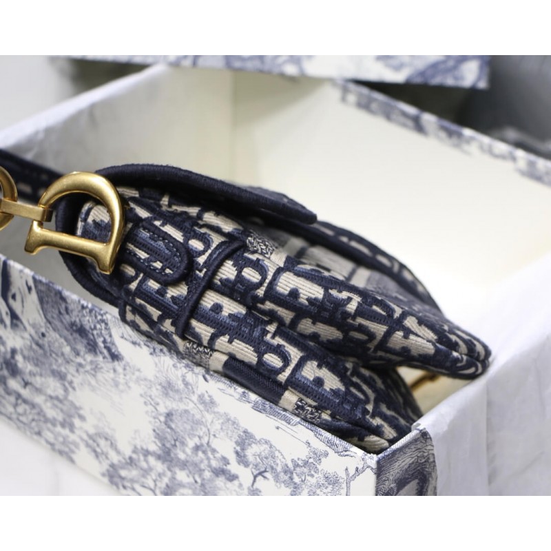 Wholesale Luxury Christian Dior Saddle Denim Canvas Bag M0446 - Image 7