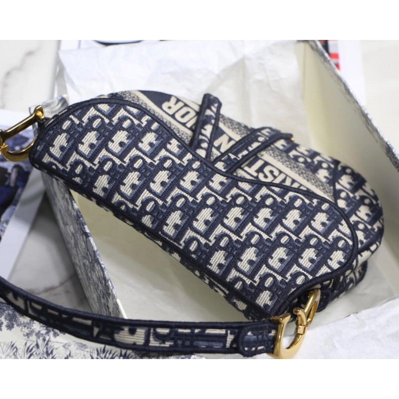 Wholesale Luxury Christian Dior Saddle Denim Canvas Bag M0446 - Image 9