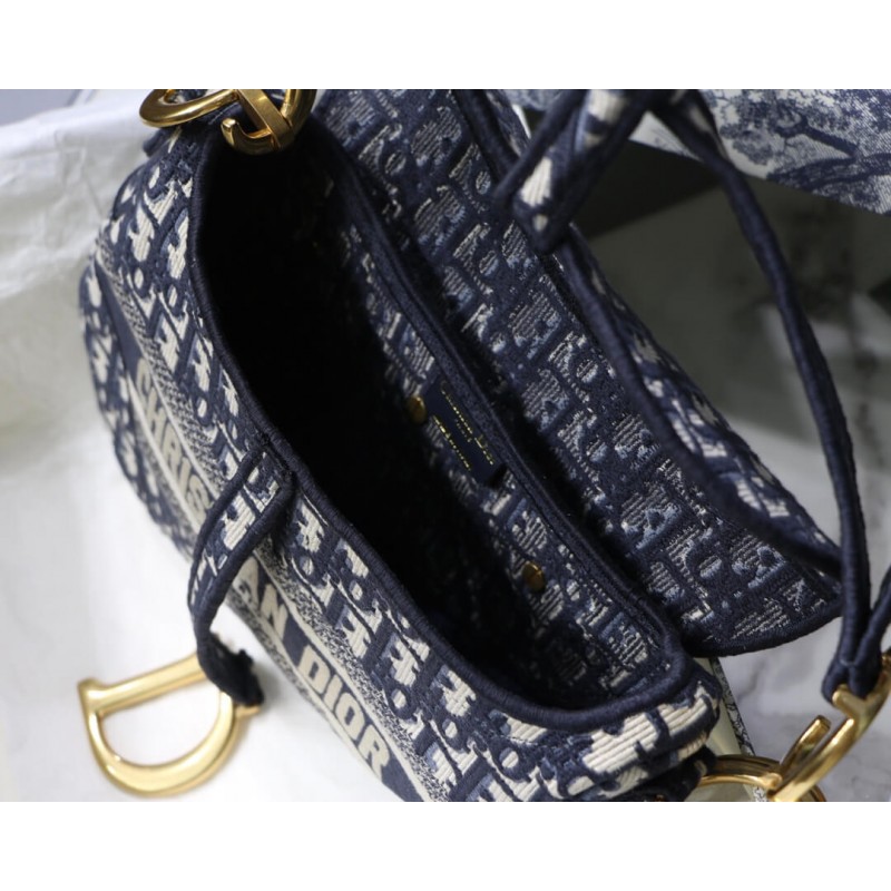 Wholesale Luxury Christian Dior Saddle Denim Canvas Bag M0446 - Image 10