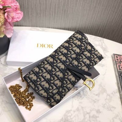 Alternative view of Wholesale Luxury Christian Dior Saddle Long Wallet On Chain S5614