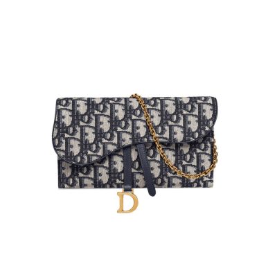 Wholesale Luxury Christian Dior Saddle Long Wallet On Chain S5614