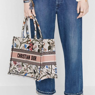 Alternative view of Wholesale Luxury Christian Dior Small Book Tote Multicolor Rosa Mutabilis Embroidery M1296