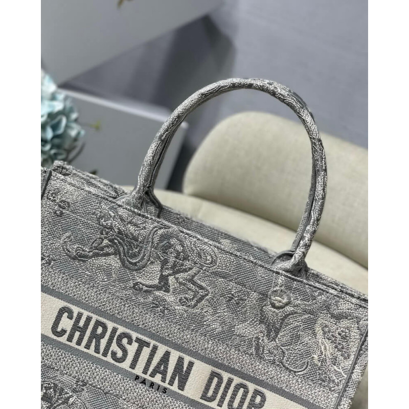 Wholesale Luxury Christian Dior Small Book Tote Toile De Jouy Bag M1296 - Image 5