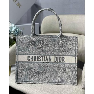 Wholesale Luxury Christian Dior Small Book Tote Toile De Jouy Bag M1296