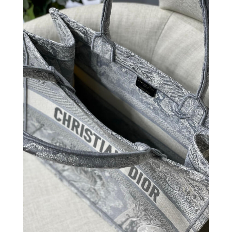 Wholesale Luxury Christian Dior Small Book Tote Toile De Jouy Bag M1296 - Image 9