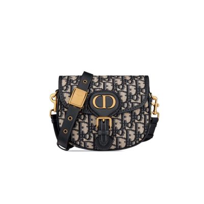 Wholesale Luxury Christian Dior Small Dior Bobby Bag In Blue Dior Oblique Jacquard M9317
