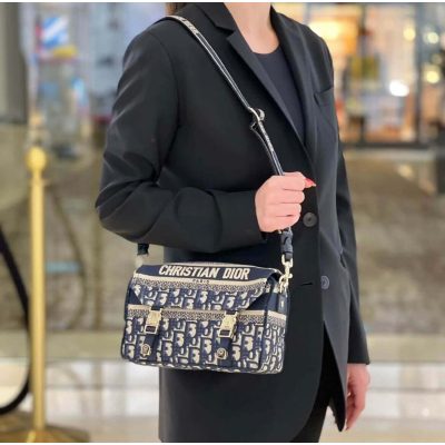 Alternative view of Wholesale Luxury Christian Dior Small Diorcamp Bag In Oblique Embroidery M1241