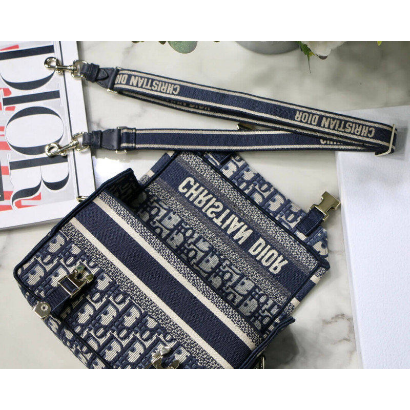 Wholesale Luxury Christian Dior Small Diorcamp Bag In Oblique Embroidery M1241 - Image 13