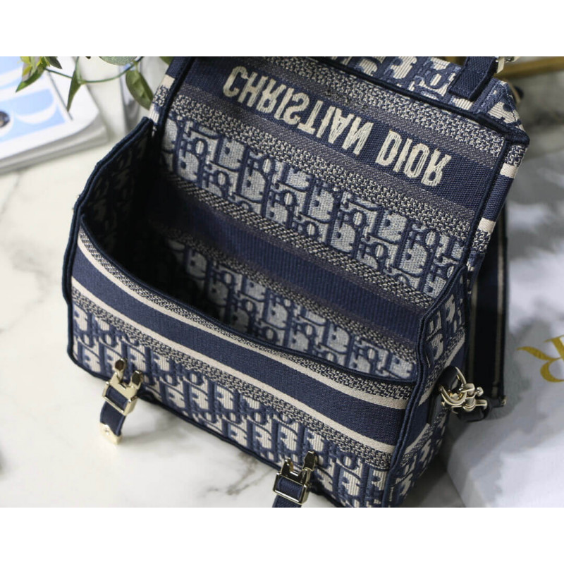 Wholesale Luxury Christian Dior Small Diorcamp Bag In Oblique Embroidery M1241 - Image 14