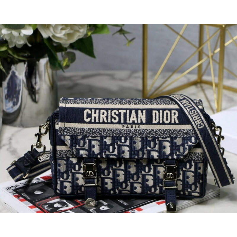 Wholesale Luxury Christian Dior Small Diorcamp Bag In Oblique Embroidery M1241 - Image 6